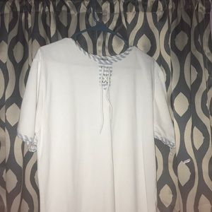 White Shirt Blue Collar